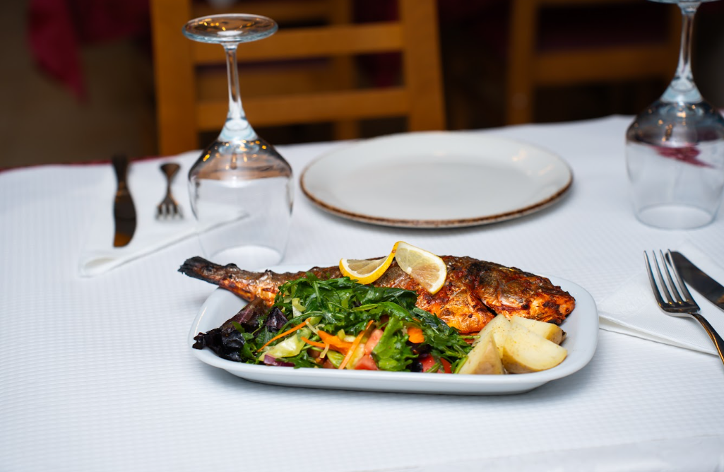 Grilled Dourada — whole sea bream at Darshan Nepal Lisbon